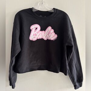 Point Zero Barbie Women's Black Sweater with Pink Logo